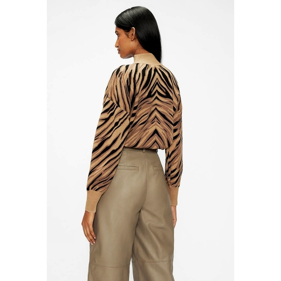Ted Baker Tiger Striped Turtleneck Sweater - Picture 10 of 12